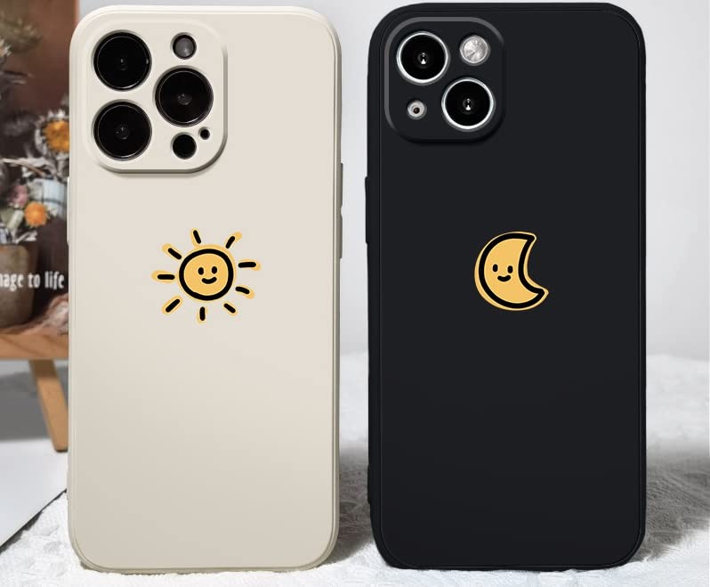 Amazon.co.jp: 可愛い スマホカバー 月 太陽 iPhone14用